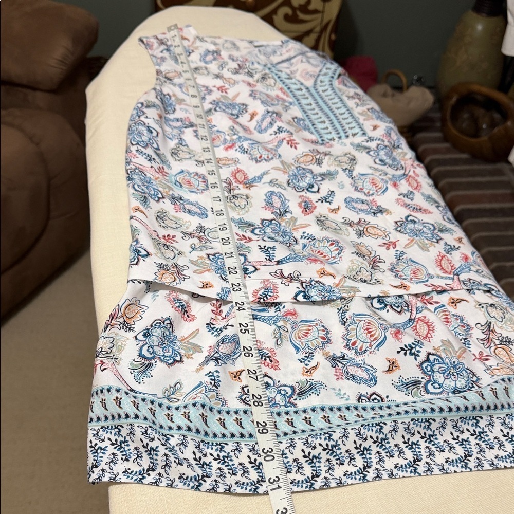 J. Jill Floral Sleeveless  Women's Tunic Boho Too with Layered Hem, Size - Picture 10 of 10